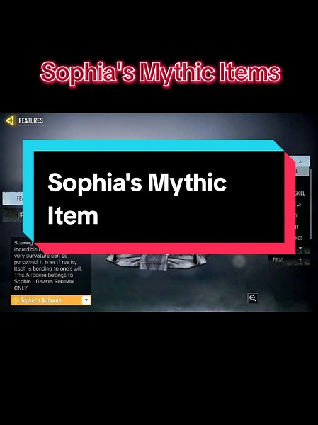 Sophia's Mythic Items in Call of Duty Mobile