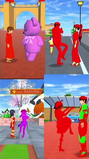 RED vs Yellow_ Yuta Mio_s FUNNY Challenge🤣💖🖤 _shorts _sakuraschoolsimulator _viral _tiktok _funny