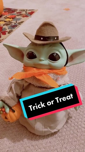 Fun Halloween Trick or Treat with Baby Yoda
