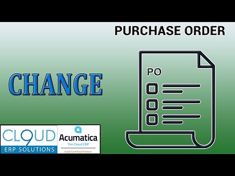 Changing a purchase order in Acumatica