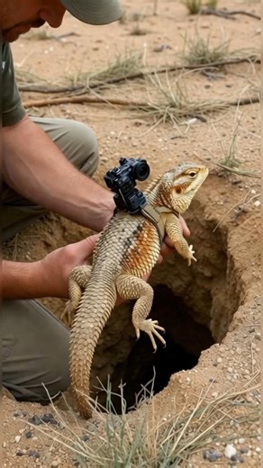 Lizard POV: Inside a Secret Desert Lizard Burrow 🦎 | Micro Camera Underground Exploration