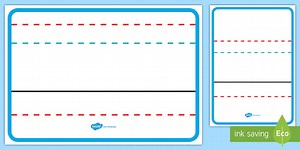 A4 Handwriting Template Poster