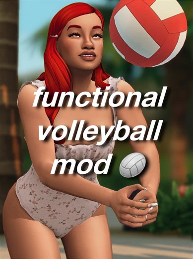 this Sims 4 mod by UTOPYA brings functional volleyball into your game 🏐 y•utube: solitasims #TheSims4 #Sims4Mods #Sims4Mod #solitasims