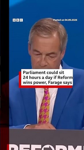 If Reform gain power Nigel Farage said he will declare a national emergency. #BBCNews