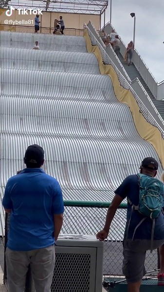 We made it to the slide today and now wigs were flying off……. #detroit #belleisle #detroitslide #puremichigan #detroitbelleisle