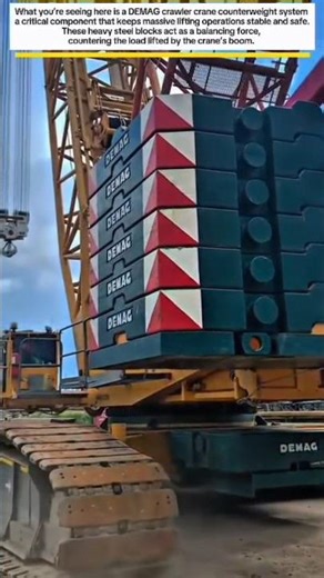 How Massive Crane Counterweights Work | #shorts