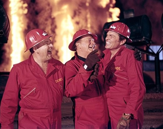John Wayne and his co-stars were excited after completing a scene in Hellfighters 👏 | The True Grit Man Forever