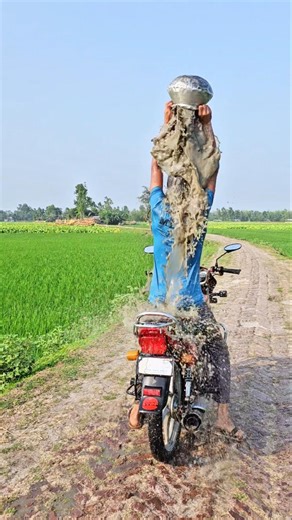 the helmet fell off and the water gushed out? 71