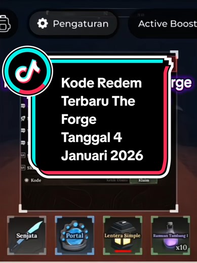 Kode Redem Terbaru The Forge 4 Januari 2026 #theforg #theforgeindonesia #koderedemtheforg #koderedemtheforgeterbaru