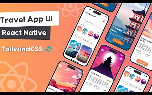 使用React Native构建旅游应用程序UI界面 | React Native 教程
