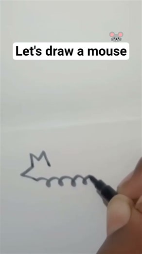 How to draw a mouse🐭 #uniqueartist #art #drawing #mouse #pen
