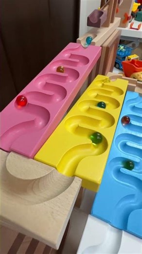 マーブルランレース HABAスロープ #マーブルラン #marblerun #ビー玉転がし #marble #小さな大工さん #haba #ししおどし#seesaw