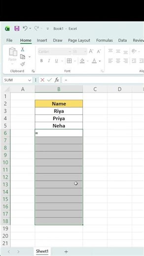 Excel me without copy paste name repeat karna Tips and Tricks #excel #exceltips #exceltutorial