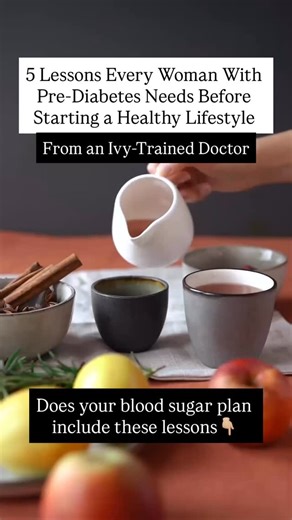 This👇🏼 Lesson 1 👉 You don’t have to cut out all carbs—learn to choose the right ones. Lesson 2 👉 Fiber is your best friend—it keeps blood sugar steady and cravings down. Lesson 3 👉 Protein isn’t just for the gym—it’s the foundation for every meal. Lesson 4 👉 Movement doesn’t have to be hours at the gym—10–20 minutes after meals works wonders. Lesson 5 👉 Progress beats perfection—small daily changes reverse pre-diabetes faster than extremes. Starting a new health plan with pre-diabetes can
