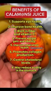 Benefits of Calamansi Juice. #healthtips #healthylifestyle #healthyfood #healthiswealth #PayoNiDoc #LigtasAngMayAlam #LamangAngMayAlam #calamansi #Benefits #fbreelsfypシ゚viralシ #trendingreels #everyonefollowers #highlights2025 #ofwreels | Carolyn Olea Sabalvaro