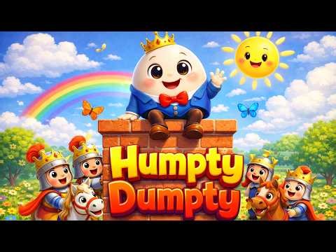 Humpty Dumpty Sat on a Wall | Kids Nursery Rhymes | Fun Cartoon Rhyme for Children