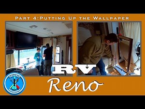 RV RENO PART 4: Peel and Stick Wallpaper and Cabinet Repair/Installation