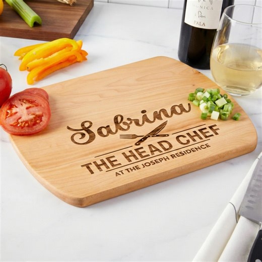 Personalized Cutting Board Wedding Gift, Engraved Hardwood Cutting Board, Custom Name Kitchen Decor, Housewarming Gift, Couple Gift, Bridal - Etsy