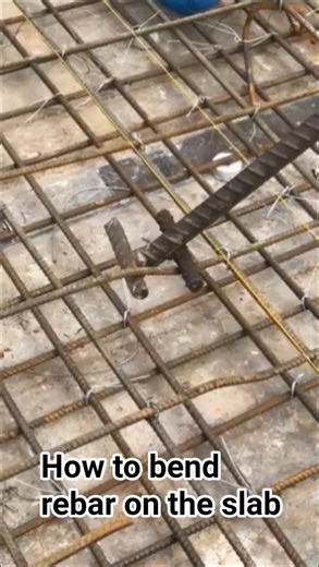 How to bend rebar install on the slab fix