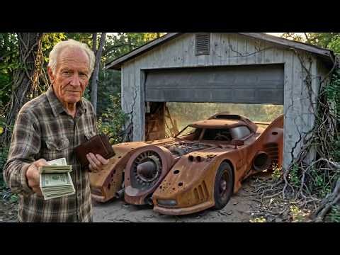 I Bought 1989 Batmobile for junkyard! Grandpa Sold Me his Abandoned car (Full ASMR Restoration)