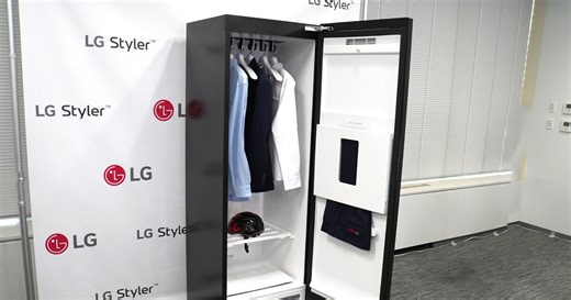 ロッカー型衣類ケア家電「LG Styler」、汚れにくい扉＆操作しやすいパワフルな新モデル