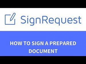 How to esign a prepared document in SignRequest?