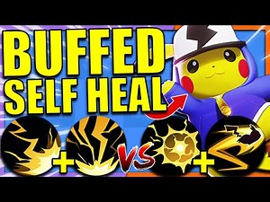 BUFFED PIKACHU NOW HAS SELF HEALING!! AoE vs Single Target Build | Pokemon Unite