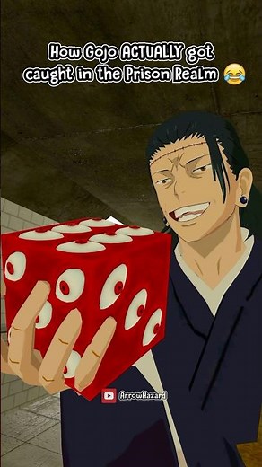 How Gojo ACTUALLY got caught in the Prison Realm 😂 #jujutsukaisen