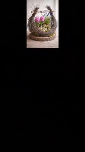 Twig basket planter brings spring blooms and Easter charm indoors See more : https://mideas.co/Kzrbe | Romantic Country