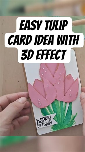 Quick Tutorial: Easy 3D Tulip Card 🌷 | Perfect for Mother’s Day & Birthday Cards