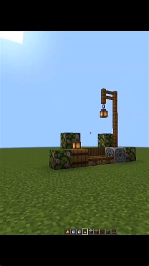 easy park bench in minecraft #gamer #minecraft