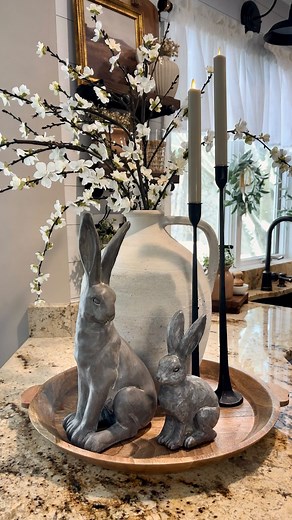 🍃Neutral Spring Centerpiece… Be sure to FOLLOW & comment LINKS to get the links to shop sent directly to your inbox. I was quite surprised at how many requests I had to share a neutral centerpiece for spring! I couldn’t resist putting one together and adding these best selling handcrafted bunny sculptures was a must! Not to mention, this gorgeous artisan vase has become quite popular in my LTK and is currently on sale. 🌿 For reference: Three Stems Shown ✨✨✨✨✨✨✨✨✨✨✨✨ Link in bio to shop this re