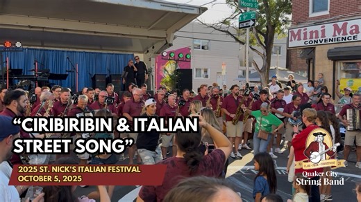 We had a great time at the St. Nicholas Of Tolentine Italian Festival yesterday! 🇮🇹 Catch us next Sunday at the Philadelphia Italian-American Heritage Parade playing more of your Italian and String Band favorites! Song: Ciribiribin & Italian Street Song Arranged by: Fran Rothwein Jr. | Quaker City String Band