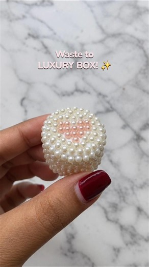 Waste to Luxury Box! How to Make Mini Pearl Jewelry Box from Waste Plastic Bottle Cap
