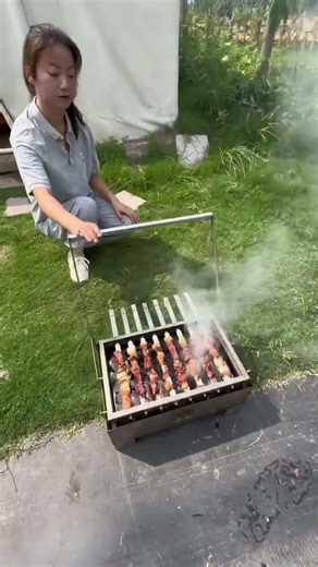 High-quality stainless steel BBQ grill—sturdy and durable. #bbq #BlazeForF2SkewerVersion #factory