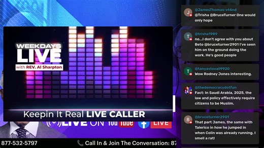 🎙️ Keeping It Real w/ Al Sharpton LIVE 🕐 Monday - Friday, 1-4 PM ET 📞 Call In & Join the Conversation: 877-532-5797 ➡️ Like, Share, & Subscribe to the National Action Network’s YouTube channel ➡️ Get Involved: Join us, support our mission, and donate directly at nationalactionnetwork.net | Reverend Al Sharpton