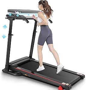 Treadmill with Desk, 3 in 1 Foldable Treadmill with Adjustable Height, Treadmill 300lb Weight Capacity, Incline Treadmill with Removable Desk, Deep Black - with Desk