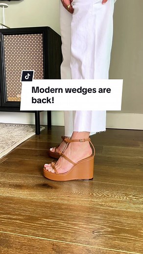 Wedges are IN! You can find the modern wedge styles at @Saks Fifth Avenue Here’s how to wear them with wider leg pants! Wedges are Making a Comeback: How to Style Them Right 🌟 Did you hear? Wedges are making a stylish return, and this time, they’re bringing something new to the fashion scene. Whether it’s the refined, delicate styles or the bold, architectural shapes, there’s a wedge for every taste. But here’s the catch: the secret to rocking wedges lies in the length of your pants. 🤔 Let’s t