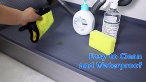 URMONA Waterproof Silicone Under Sink Mat 31'' x 22'' Shelf Liner for Kitchen and Bathroom, Cabinet and Counter Protector, Storage and Organizers, Litter Mat, Pet Cat Puppy Essentials(Dark Grey)