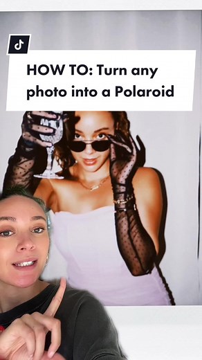 How to make any picture look like a Polaroid! #contentcreatortips #polaroidpictures #greenscreenvideo