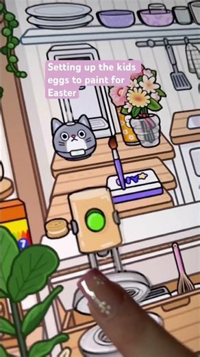 Setting up the Easter stuff for the kids #tocaboca #easter