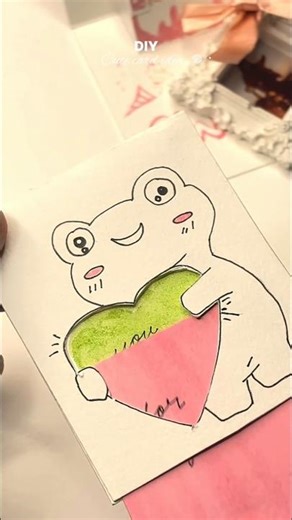 🎀🍓How to make cute and aesthetic card 🎀🍓