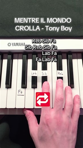 Mentre il mondo crolla - Piano Tutorial 🎹 #challenge #tonyboy #pianotutorial