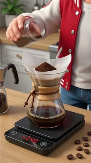Learn how to brew a delicious Chemex?#coffee #baristalife #espressoyourself #chemex