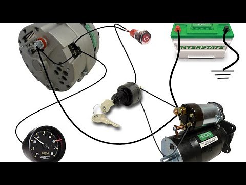Alternator connection/alternator connection with selfstarter