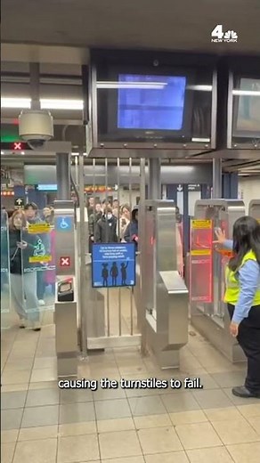 Chaos at busy NYC station as riders test new MTA gates | NBC New York