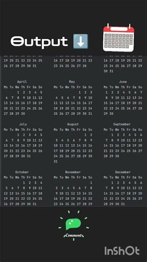 Print a 3-Line Calendar for the Entire Year in python 🐍#CalendarProgram #PythonForBeginners