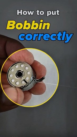 How to put bobbin correctly in bobbin case. . #sewingtutorial #sewingtips #sewing #sewingtricks #tips #sewingmachine #repair #silai | سجاد احساس Sajjad ihsas