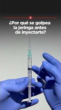 Why do you tap the syringe before injecting yourself?