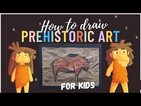How to draw prehistoric art- Cave art inspired artwork for KIDS!